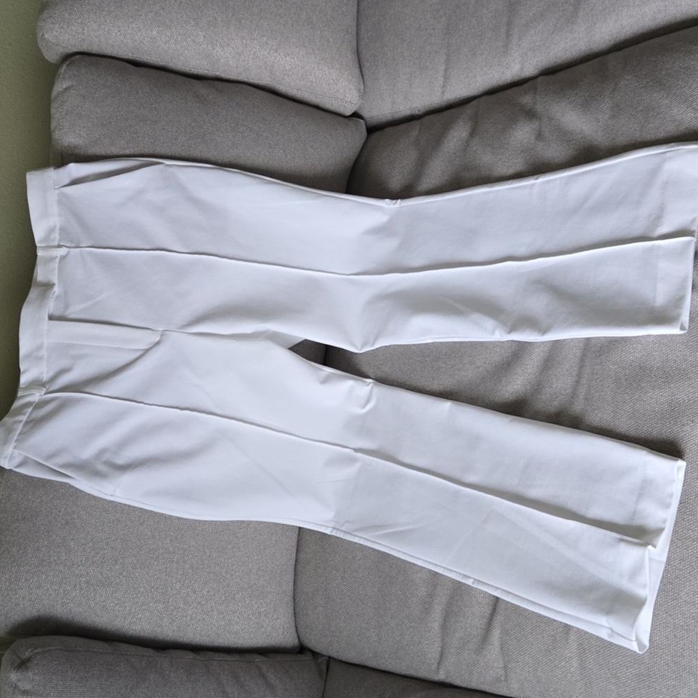 Express Size Large High Rise Boot Cut Pants Bright White - Picture 2 of 6